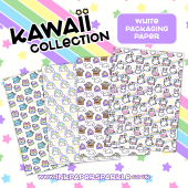 Kawaii Packaging Paper - White