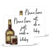 Personalised Whiskey Coaster, Personalised, Drinks Mat, Personalised Drink Coaster Whisky, Whiskey Fathers Day gift, Secret Santa Coaster - Single Coaster