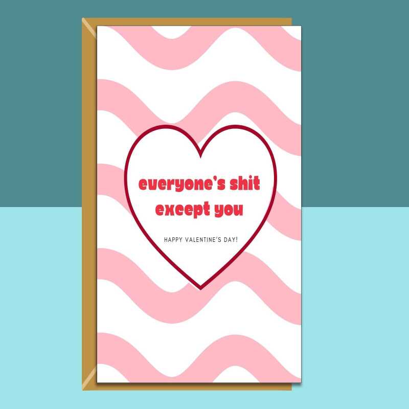 Valentine's Card - Personalised - For Boyfriend, Girlfriend, Husband, Wife - Ideal Cheeky Rude Valentines Day Card for your loved one - Blank inside - Regular - Matte