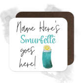 Personalised Drinks Coaster - Name's Smurfette Goes Here!