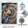 Diamond Art Kit Colourful Floral Horse 5D DIY Art Kit