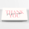 Thank You For Your Order Cards - Small Business Thank You Business Cards - Pink Thank You Business Card Size - Logo Thank You Cards - Sample Card