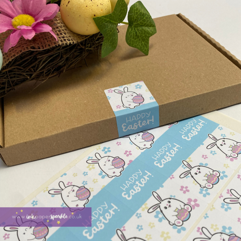 Easter Chubbibunny Box Seal Stickers - Single sheet (1)