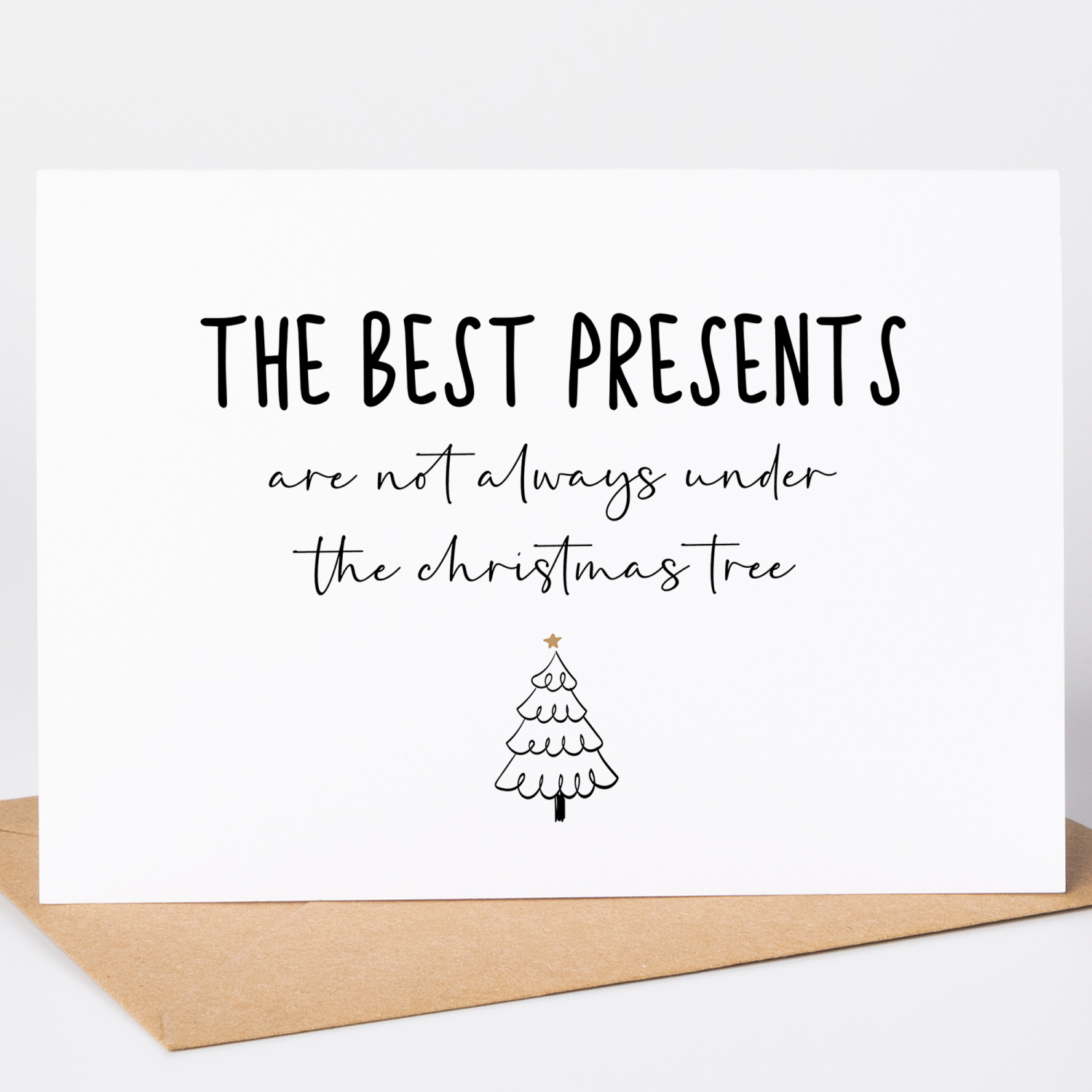 Christmas Pregnancy Announcement Card The Best Presents - A6 - 4.1" x 5.8"