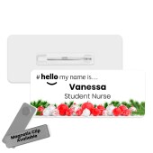 Hello My Name is Name Badge Christmas Personalised Premium Durable Name Badge #hello mynameis Name Badge, Nurse Bages, Christmas Name Badges