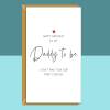 Daddy Birthday Card From Bump - Daddy from bump - For every dad-to-be on his birthday - Personalised inside Card - Large - Blank Inside