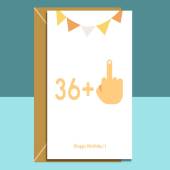 Funny 37th Birthday Card - Can be personalised inside - Cheeky 37th Card - For him or For her - For those turning 37 years old.