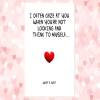 funny rude anniversary valentine's card, rude husband card, rude wife card, I often gaze you and think to myself what c*nt dickhead knobhead - CUNT