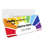 Rainbow Stripes Name Badge - NHS Nurse Rainbow Name Badge
