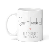 Personalised Birthday Ceramic Mug - Simplistic One Hundred