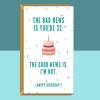 Funny 32nd Birthday Card For Him or For Her on turning 32 years old - Cheeky Greetings Card - Personalised inside if needed - Blank inside