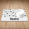 Personalised Black and White Puppy/Dog Bowl Mat