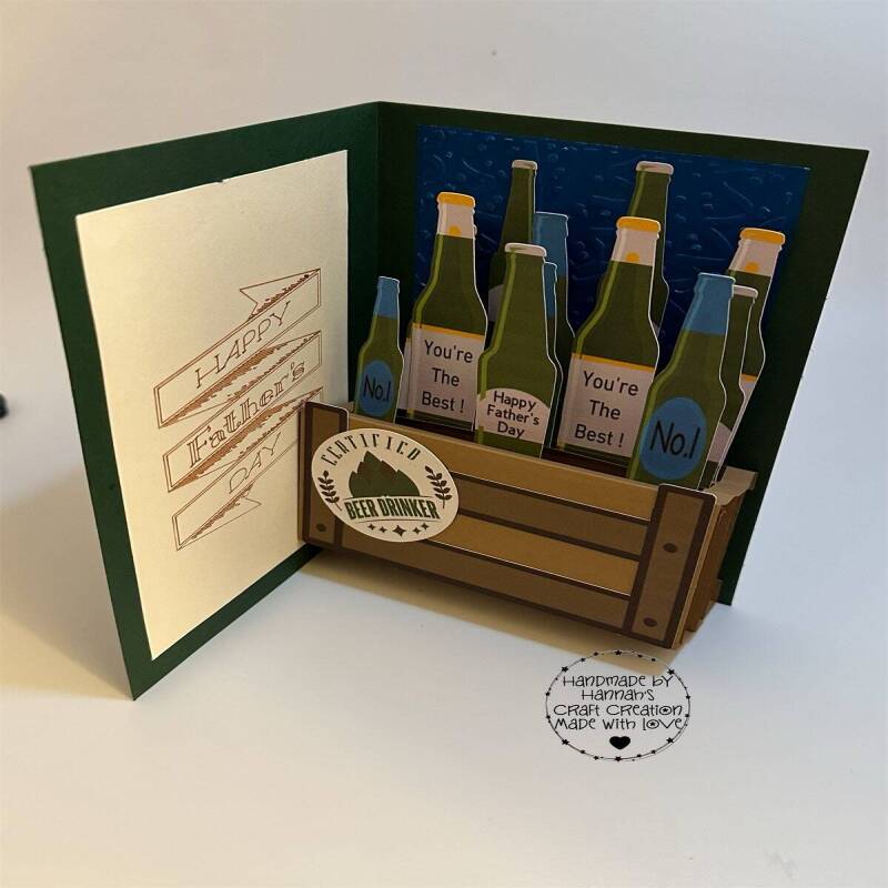 Quench Your Thirst with a Handcrafted Beer Crate Pop Up Card