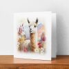 Notelet Card of a Llama For Anyone Any Occasion Card For Her or For Him Card For Birthday or Easter Card Thank You Card - Square (6x6) / Blank Message