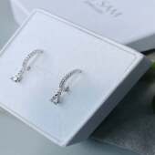 Tear Drop CZ Sparkly Huggie earrings