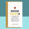 Funny Boyfriend Birthday Card - For Him - Personalised - Snores - Greetings Card - Blank inside