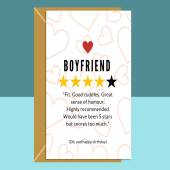 Funny Boyfriend Birthday Card - For Him - Personalised - Snores - Greetings Card