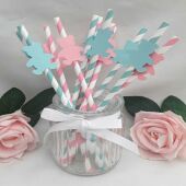 6 Teddy Bear Straws,Baby Shower Straws, New Baby Straws, Baby Shower Table Decor