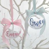 Personalised Christmas Bauble,Cystals filled Bauble, Personalised tree decor