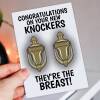 Congratulations on your new knockers. They're the breast. Funny boob job, breast augmentation, tit job card (Size A6/A5/A4/Square 6x6") - A6: Single card