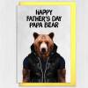 Happy Father's Day Papa Bear animal in clothes Father's Day card for dad, father, daddy, papa (Animalyser) (Size A6/A5/A4/Square 6x6") - A6: Single card