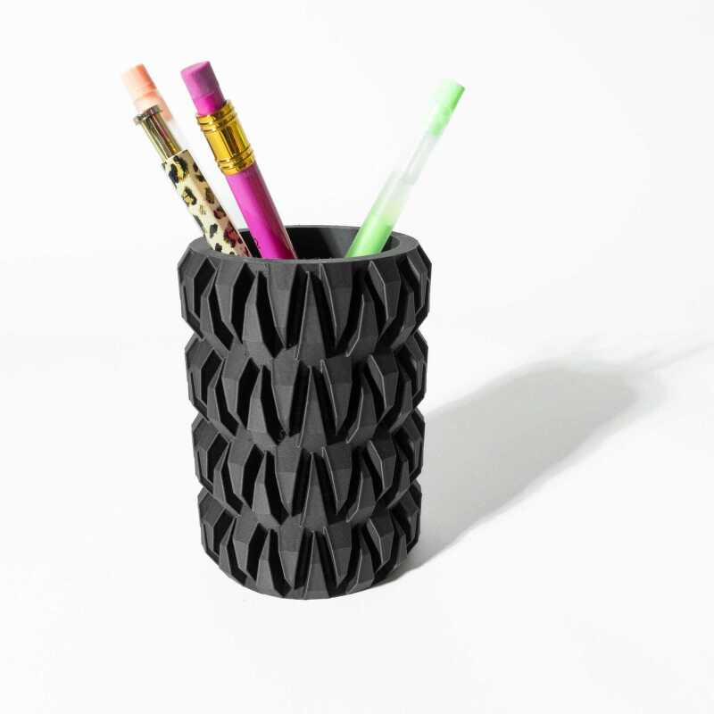 The Amiko Pen Holder | Desk Organiser and Pencil Cup Holder - Black