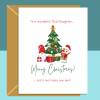 God-Daughter Christmas Card - Ideal personalised Xmas card for your God-Daughter - Blank inside - Large