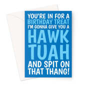 Hawk Tuah Girl Meme Birthday Card