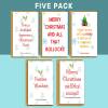 Funny Christmas Cards Pack of 5 - Rude, Adult, Cheeky Bundle of Xmas Cards ideal for friends and family this Christmas - For Him or For Her