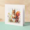 Notelet Card of a Squirrel Any Occasion Card For Her or For Him Card For Birthday or Easter Card Thank You Card - Square (6x6) / Blank Message