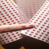 200 6mm heart stickers - Textured Red