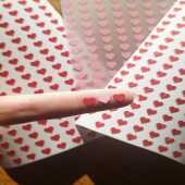 200 6mm heart stickers