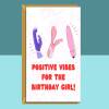 Funny Birthday Card for her - Rude personalised card for your bestie, sister, friend, colleague or anyone else, for positive birthday vibes - Blank inside - Large