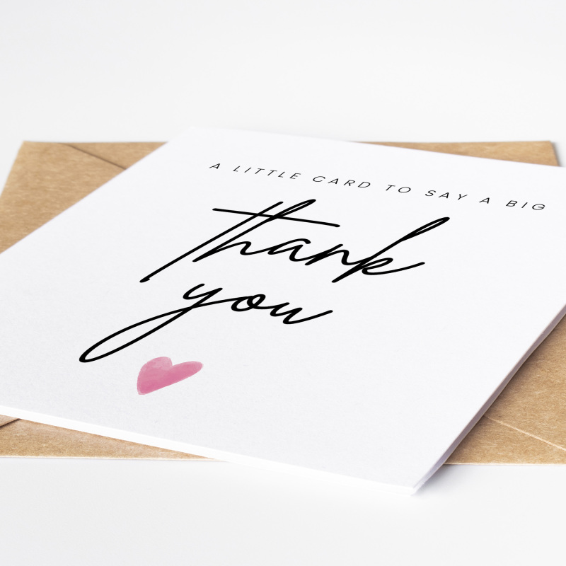 A little card to say a big thank you, Personalised Teacher Card