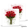 Coasters BOUQUET ROSES Splatter Art Personalised Coaster, High Gloss Splash Art, Home Decor, Romantic Art, Valentines Coaster, Love Gifts. - Single Coaster