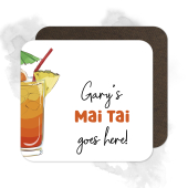 Personalised Mai Tai Cocktail Coaster