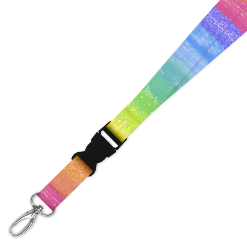 Double Breakaway Lanyard - Colourful Brush Strokes