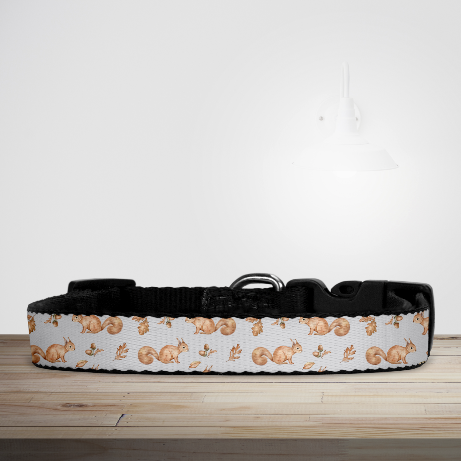 Nature Collection Squirrel Print Dog/Puppy Collar - Small (29cm-46cm)