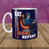 Eat Sleep Game Repeat Mug - 11oz - White