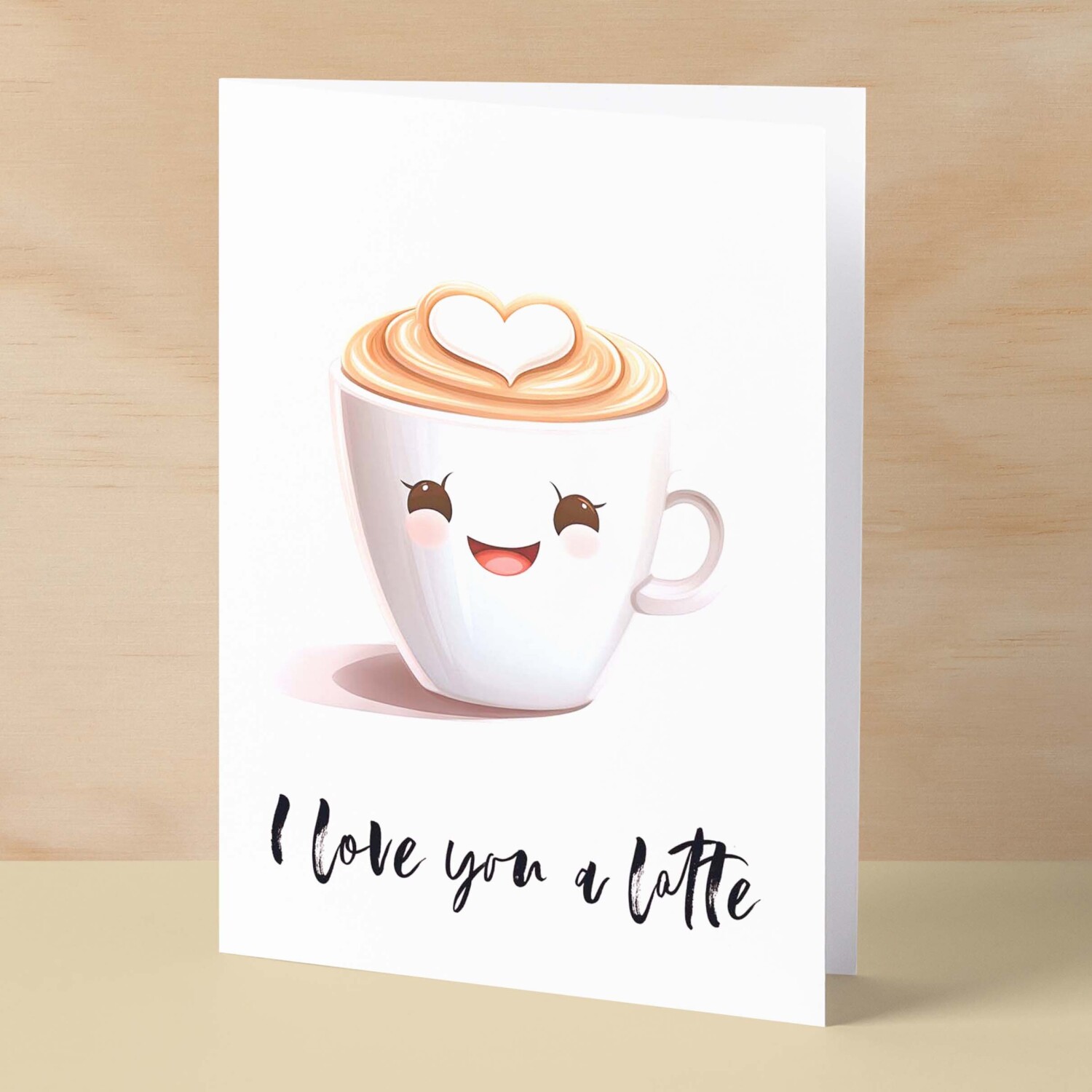 Anniversary or Valentine's Card for Her Anniversary Card for Wife Valentines Day Card For Husband Boyfriend or Girlfriend For Coffee Lover - Small (4x6) / Blank Message