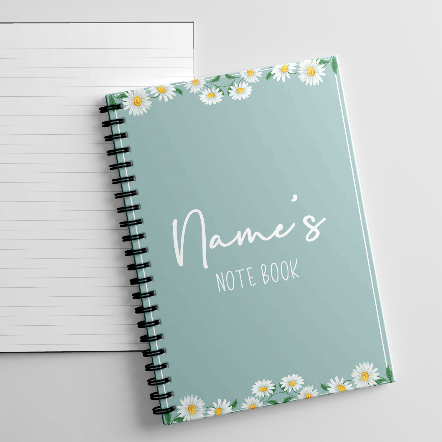 A5 Personalised Daisy Notebook Nurse Gift Set, Teacher Note Book, Diasy Notebook. - Single Note Book