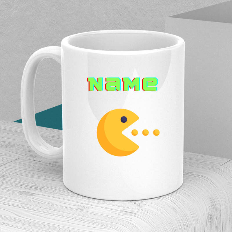 Personalised Pacman Ceramic Mug