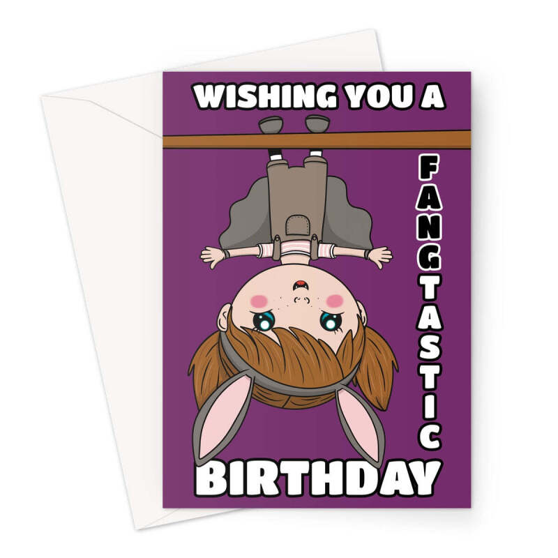 Fangtastic Birthday Wishes For A Girl - A5 Portrait - 1 Card