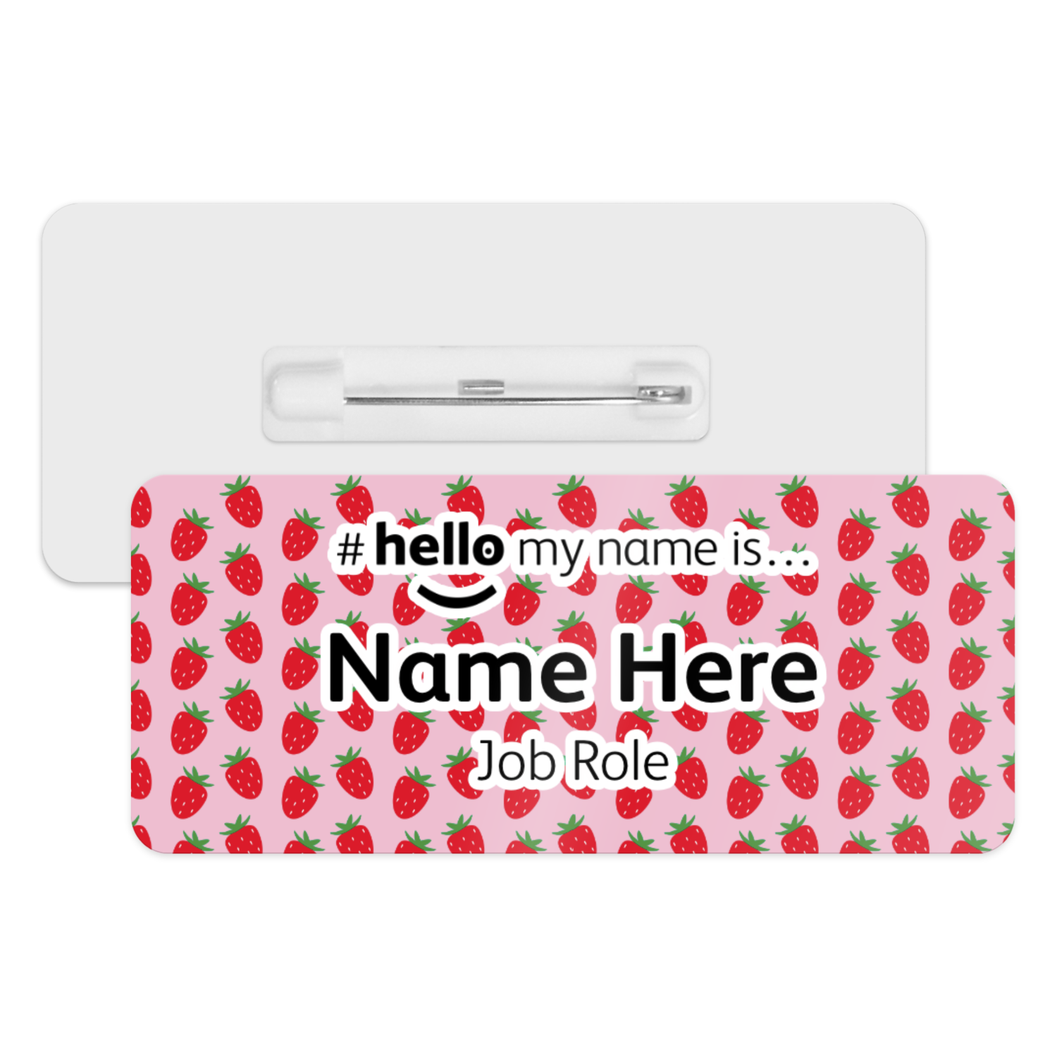 #hello my name is... Name Badge - Strawberries