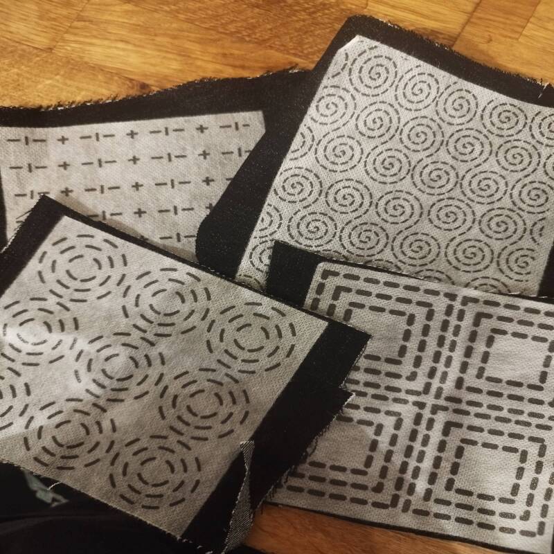 Washable Sashiko Transfers | Removable Visible Mending Transfers