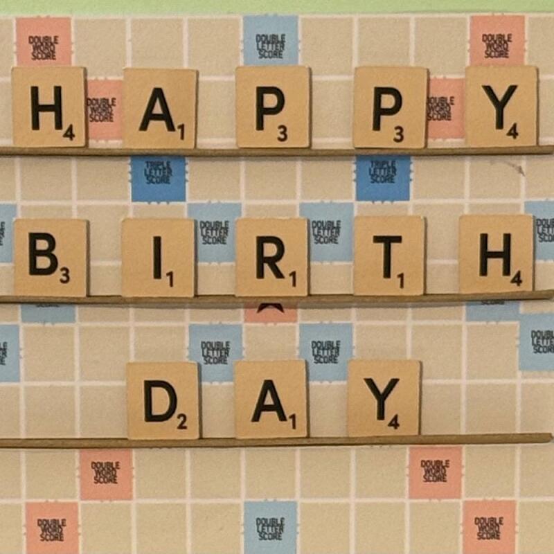 Handmade Scrabble Pop Up Box Card