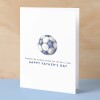 Father's Day Card For Dad Football Fan Simple Father's Day Card On The Ball Dad Father's Day Gift For Football Enthusiasts - Small (4x6) / Blank Message