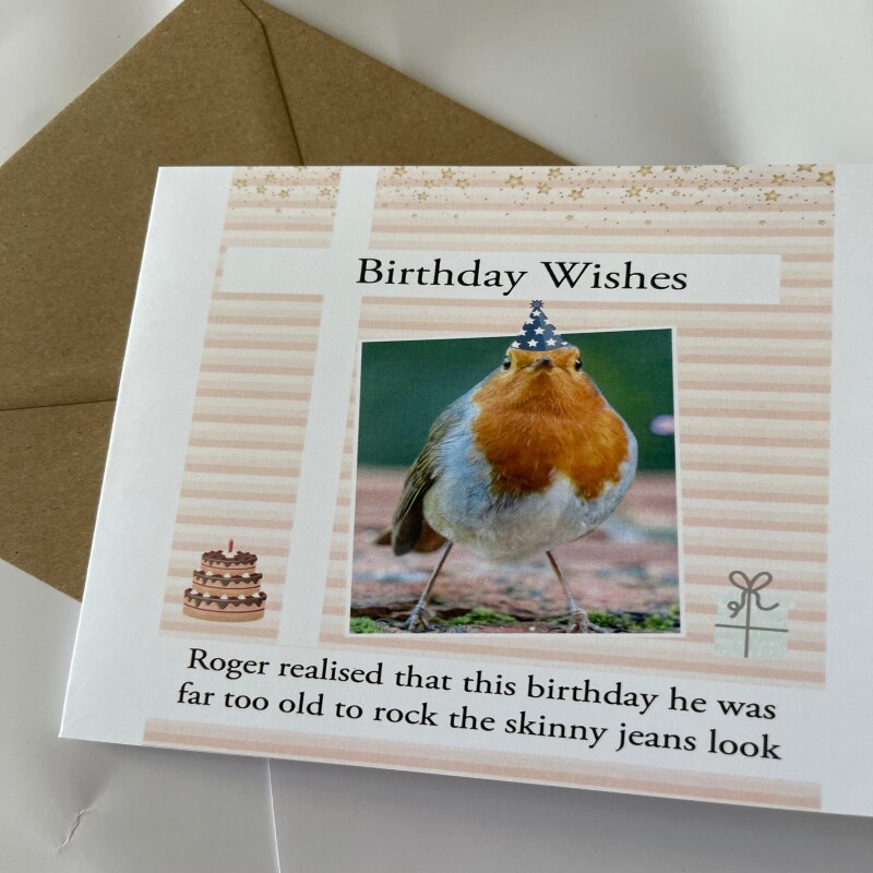 Birthday Card - Robin