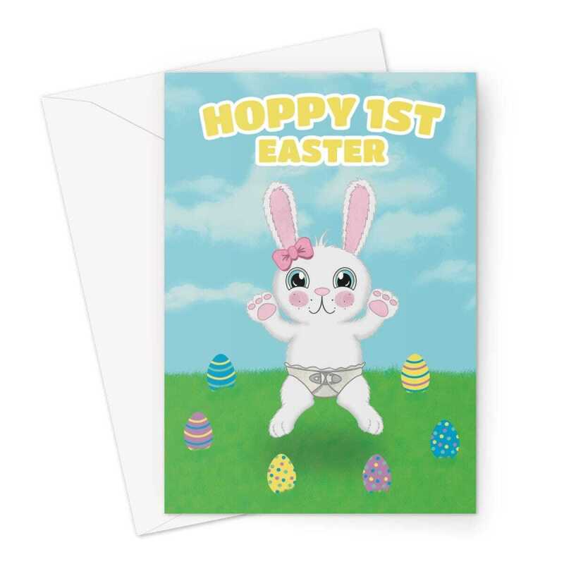 Girls First Easter Card - A5 Portrait - 1 Card