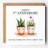 9 Year Anniversary Card For Husband, Wife 9th Anniversary Card, Happy 9th anniversary 9 year Card Funny Greeting Card wife husband